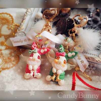 画像1: ☆１０周年記念☆Christmas angel bunny（グリーン）